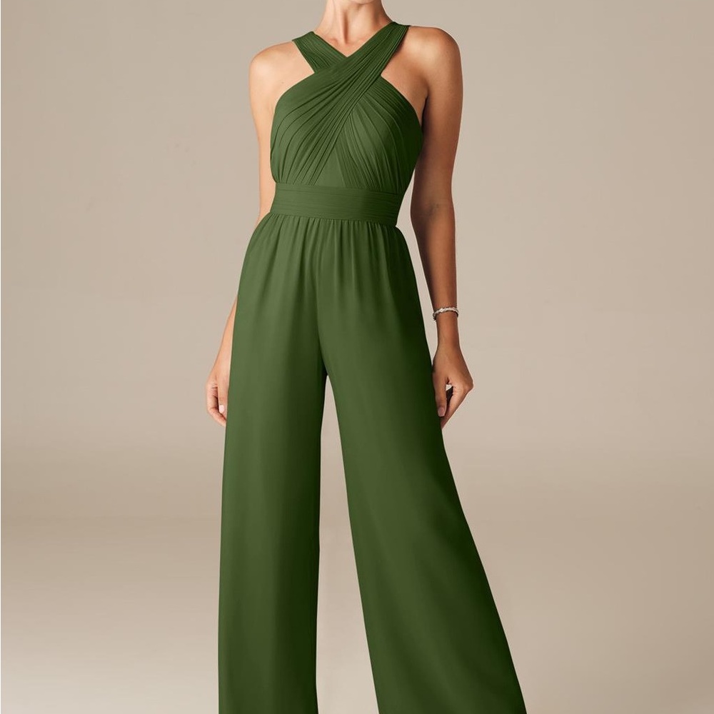 Chic Olive Halter Jumpsuit